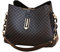 AioTio Eimer Tasche Große Kapazität Damen Mode Handtasche Weiches Leder Wasserdicht Einzelne Schulter Cross-Körper Tasche(Schwarz)