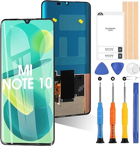Pantalla LCD OLED para Xiaomi Mi Note 10/Mi Note 10 Pro/Mi Note 10 Lite/Mi CC9 Pro M2002F4LG M1910F4 6,47 LCD Pantalla Táctil Asamblea Reemplazo Pantalla de Cristal Digitalizador con Herramientas