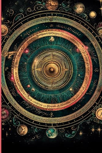 Vintage Astrology 2 Notizbuch - Astronomie Zodiac Kopernikus Sternenkarte Blanko, liniert, A5, für Schüler, Studenten, Geschenk