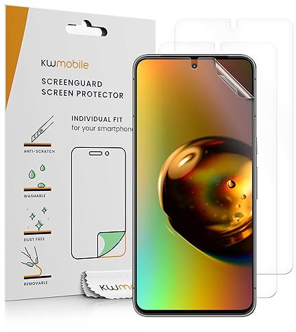 kwmobile Protector Compatible con Google Pixel 8 Protector de Pantalla - 3X película Transparente Protectora de Pantalla antiarañazos