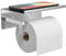 Toilettenpapierhalter Mit Ablage Klopapierhalter Chrom - Klorollenhalter,Toilettenpapierhalter Selbstklebend,Toilettenpapierhalter Ohne Bohren,Wc Papier Halterung Badezimmer,Edelstahl,Silber