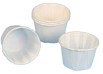 Pro DP 5000 Bio Dressingbecher Soßenbecher Wasabi Dip Cups 30ml Ø45mm 29mm hoch Papier weiß - Inkl. VerpackG in D