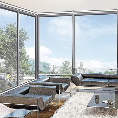 ZHUOZ1T Transparentes Wasserdichtes Rollo,Outdoor PVC Kunststoff Regenschutz Vorhänge,Durchsichtige Gartenrollos,Seitenzugrollo,für Draussen Garage Terrassen Garten Balkon,Breite x Höhe (160x200cm)
