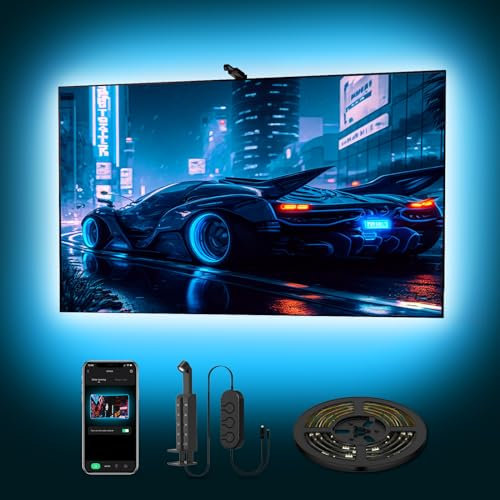 LED TV Lights Change Sync with TV Backlight, Sync to Screen, Immersive LED TV Light with AR Sensor, Music Sync, App Control,