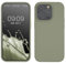 kwmobile Handyhülle für iPhone 14 Pro Hülle, für iPhone 14 Pro Case - Hülle Silikon - kabelloses Laden - Graugrün