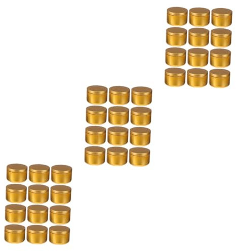 Operitacx 36stücke Teiliges Metallkerzengläser Runde Kerzenbehälter Für Reisende Zum Aufbewahren Von Süßigkeiten Kerzen Und Kleinen Bastelartikeln