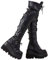 Agiyenna Stivali Da Donna Punk Stivali Invernali Gotico Stivali Con Plateau Sopra Il Ginocchio Zip Stivali Da Moto Grossi Stivali Lunghi Stivali Invernali