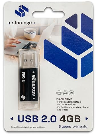 STORANGE Clé USB 4 Go 2.0 Basic Noire