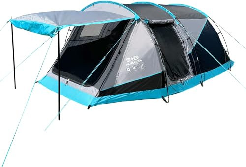 OLPRO Stafford 3.0, 3 Man Ed Stafford Tunnel Tent with Porch, Camping Tent for 2-3 Person, 3 Berth, Sewn-in Groundsheet, 5000mm Waterproof, Couple/Family Tent, Camping Festival Hiking