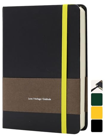TUNJILOOL Notizbuch A5,192 Seiten Notizbücher Hardcover,Premium 80gsm Tintenfestes Papie Dickes,PU Hard Cover Notebook,Bullet Tagebuch Kariert, Blanko& Dot Grid Journal Notizblock