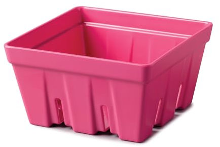 Zeal Fridge Storage Box for Fruits and Berries, Melamine Kitchen Storage Container – Wash and Serve Berry Colander Box, Large 15cm (Neon Pink)