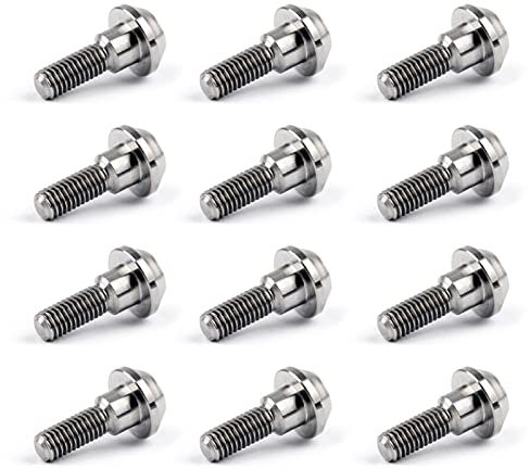 Radschrauben,Radmuttern,Radbolzen M6 x 20mm Titan Ti-Scheibe Bremsrotorschrauben Passend für GSXR Passend für R1 R6 YZF-Bremsscheibe Schrauben Motorradteile(12PC)