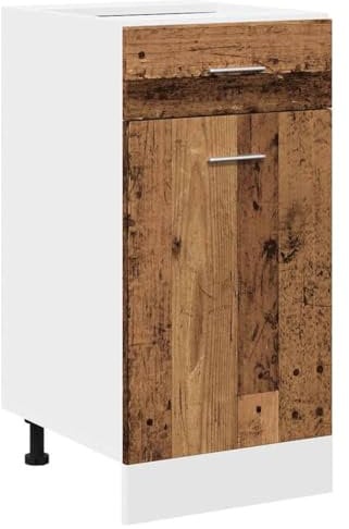 vidaXL Schubunterschrank Lyon Altholz-Optik 40x46x81,5 cm Holzwerkstoff