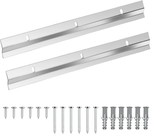 Gudalea 1 Par de Z-Ganchos para Colgar, Sistema de Suspensión de Alta Carga, Colgador de Cuadros, Z-Ganchos con Tornillos para Cuadros, Espejos y Obras de Arte (34*300mm)