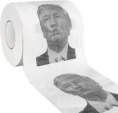 Trump Toilet Paper - 2 Ply Bath Tissue, 250 Sheets, 1 Roll - Novelty Gift - Funny Joke Gifts