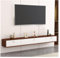 Fernsehschrank Schwebender TV-Ständer aus Holz, 78,7 Zoll schwimmendes Entertainment-Center for bis zu 80-Zoll-Fernseher, TV-Schrank, Medienkonsole, Holz-Aufbewahrungsbox unter dem Fernseher for das W