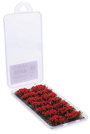 CLISPEED Simulierte Blütenbüschel Miniatur Pflanzen-Cluster Für Modellbau Sandtisch Garten-DIY Flexible Zuschnitte Lebensecht Gestaltete Mini-landschaftsdekoration Handlich Und Vielseitig e