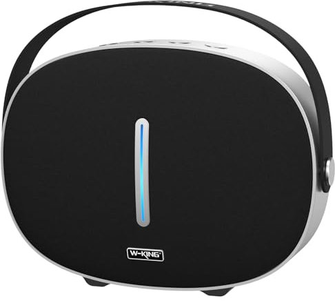 W-KING T8II Bluetooth Lautsprecher Lauter, 96W Peak Leistungsstarker Outdoor Boombox mit Subwoofer, Tiefer Bass & Klarer Klang, BT5.4, Schnellladung, USB, AUX, Großer Party Lautsprecher (Schwarz)