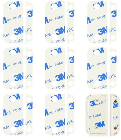 8PCS Ring Contact Sensor Adhesive Pads for Ring Alarm Contact Sensors and Magnets(2nd Gen), Adhesive Replacement Tapes,Double Sided Sticky Strips for Ring Door Sensors, Easy Installation,Pre-Cut