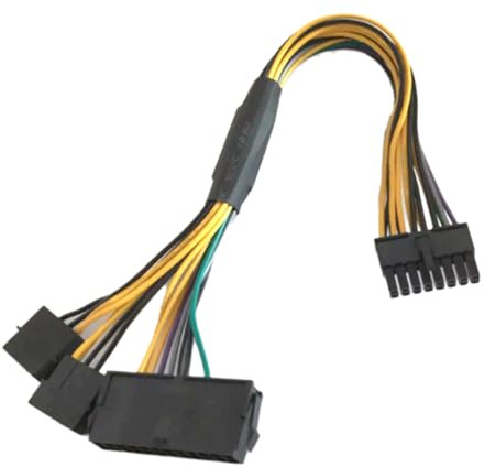 FUUGlan Computer ATX24-polig + 2 x 4-polige Stecker auf 16-polige Adapterkabel, Haltbarkeit, Metalldesigns für PC-Motherboards, PC-Netzteil-Adapter