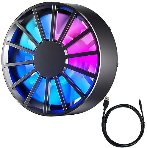 Jeenuuder Enfriador de TeléFono MóVil MagnéTico para Radiador de Juegos, DisipacióN de RáPida de Bajo Ruido, Enfriador de Ventilador PortáTil para Phone-A