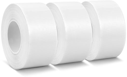 ANOMM Polyethylene Tarpaulin Tape, 3.8CM x 20M (White) | Waterproof Repair Patches for Fabric, Strong Adhesive, for Truck Cover Cloth, Awning, Tent