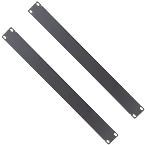 kenable 1U Blanking Plate Solid Black for 19 Inch Server Rack Cabinet Data Comms Airflow Management - 2 Pack