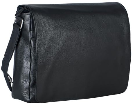 Leonhard Heyden Berlin Messenger Bag L Black