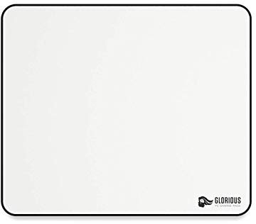 Glorious Gaming Cloth Gaming Mousepad (Large) - Bordi cuciti, superficie liscia per velocità e controllo, antiscivolo, lavabile in lavatrice, grande (330 x 280 x 3 mm) - Bianco