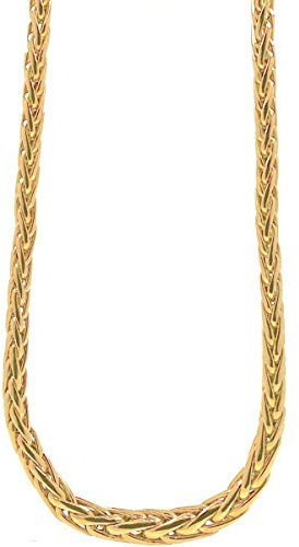 COLLIER MAILLE PALMIER OR JAUNE 18 carats, 42 CM, ANNEAU À RESSORT