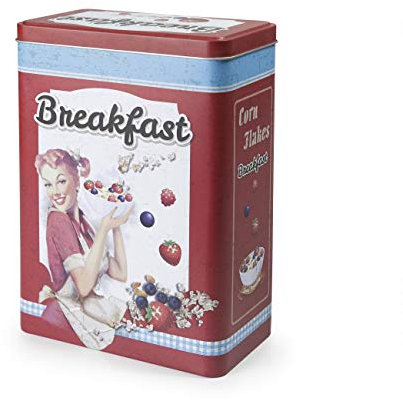 IBILI IB812513 Bote GALLETERO Breakfast, Stainless Steel, 18x10x25 cm