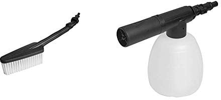 WORX WA4048 Hydroshot Cleaning Brush Accessory, Black with WA4036 Hydroshot Soap Bottle Accessory, Black