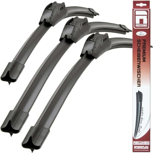 Recambo SCHEIBENWISCHER VORNE + HINTEN kompatibel für FORD ESCORT TURNIER | BJ 95-02 (3er Set: 500mm / 500mm / 350mm)