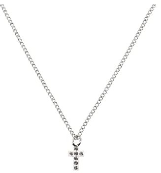 KINDER + Erw. Silber HALSKETTE mit Kristallen , KREUZ 61027 (37+5cm) bb klostermann