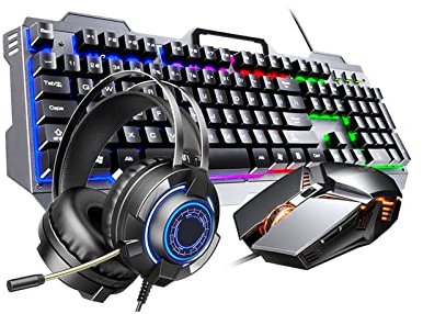 XYLXJ Keyboard Computers Accessories Keyboard Set Gaming Keyboard And Mouse Wired Backlight Mechanical Feeling Keyboard Gamer Kit Silent Gaming