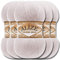 Hobby YARN Alize 5x 100g Angora Gold Türkische Premium Wolle Dünne Mohair aus Schurwolle Babywolle als Strickgarn Handstrickgarn Einfarbig Uni Yarn (Winter White | 168)