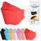 TubeRoo FFP2 Maske MHD 04.2025 rot Fischform 50 Stück Masken, Made in Germany, Versand aus Deutschland, weiche Ohrschlaufen Bänder, Atemschutzmaske