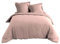 douceur d'intérieur, Housse de Couette (260 x 240 cm) Percaline Rose, Percale de Coton