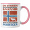 Trendation - Norwegen Geschenke Tasse Flagge Nordkap Elch Die Stimmen In Meinem Kopf Sagen Ich Muss Nach Norwegen (Rosa)