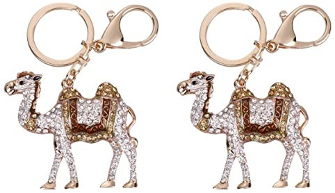 NUOBESTY 2 Stk Kamel Mit Strass Home-key-organizer Taschenanhänger Schlüssel Personalisierter Schlüsselanhänger Strass-schlüsselanhänger Kamel Schlüsselanhänger Diamant Handtasche