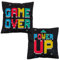 MIJOMA Dekokissen Gamerkissen Kuschelkissen Wendekissen für Gamer Power Up & Game Over, mit Reissverschluss, Kissen ca. 40 x 40 cm, Geschenk Sofaabend
