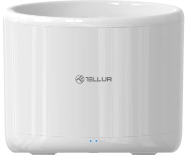 TELLUR SMART WLAN Trinkbrunnen für Katze und Hund, 2L WLAN Katzen trinkbrunnen, Automatische WLAN Hunde trinkbrunnen, WiFi, Telefon-App, Wassermangelwarnung, wiederverwendbarer und Waschbarer Filter