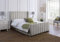 SANA SLEEP 4FT6 Ottoman Panel Wing Plush Velvet Upholstered Bed Frame With Storage Option - Plush Grey