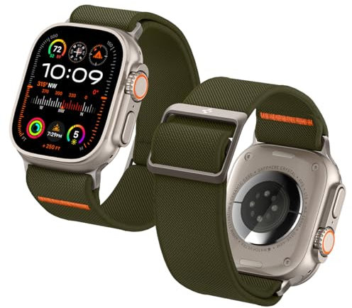 Spigen Cinturino Lite Fit Ultra Compatibile con Apple Watch Series per Apple Watch Ultra 2/1 49mm, Series 10 46mm, Series 9/8/7/6/5/4 45mm/44mm e Series 3/2/1 42mm - Khaki