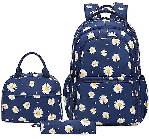 Sunborls Canvas Rucksack Mädchen Schule Büchertasche Bohemia College Rucksack 3 in 1