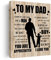 Rustikal to My Dad My Hero I Love You Leinwand-Wandkunst-Dekoration, Vater-Poster, Geschenke, Gemälde, gerahmte Schilder, Bilddruck für Zuhause, Raumdekoration, 30,5 x 38,1 cm