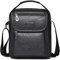 Hjkiopc Umhängetasche Herren Schultertasch Crossbody Handytasche Messenger Bag Herrentasche Shulder Bag Leder Brusttasche (C-Schwarz)