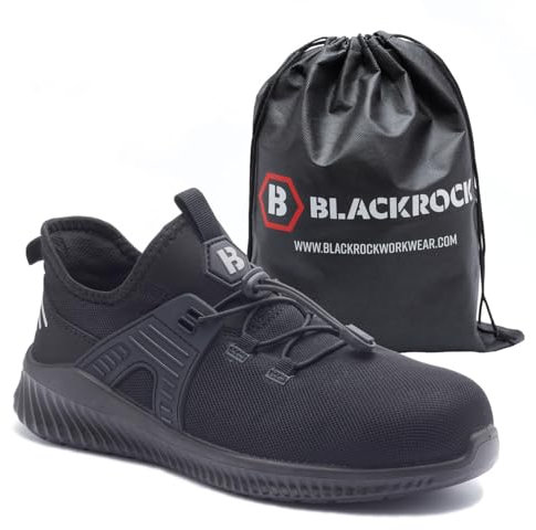 Blackrock Drift Steel Toe Cap Trainers, Safety Shoes For Men Women Unisex, Chef & Kitchen Staff, Work & Utility Footwear, UK Certified PPE, Lightweight, Composite Metal-Free Midsole, Size 10 / EU 44