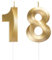 Geburtstagskerzen Zahlen 18/81, Gold Geburtstag Kerzen, Zahlenförmige Kerze, 3D Tortendeko, kuchen Dekoration für Geburtstag Party, Hochzeiten, Firmenfeiern, Jubiläen, Birthday Candle Nummer 18/81