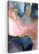 MuchoWow© Quadri Moderni Soggiorno 20x30 cm Poster Da Parete Decorazioni Muro Salotto Quadro Grande Foto Con Cornice Stampe Su Tela Camera Da Letto Cucina AstrattiMarmo - Rosa - Blu